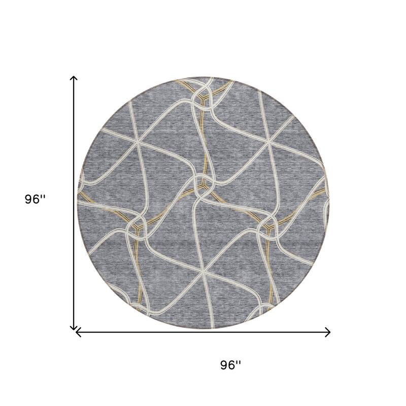 HomeRoots Geometric Contemporary Rectangle Outdoor Rug