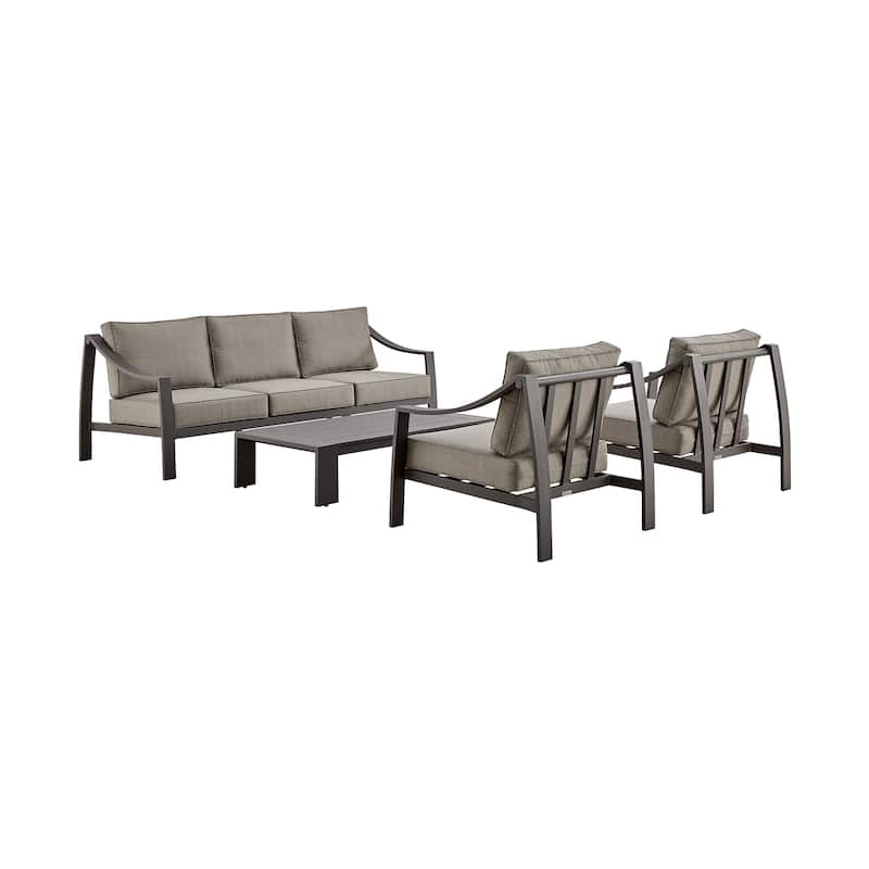 Mongo Aluminum 4-Piece Outdoor Chat Set
