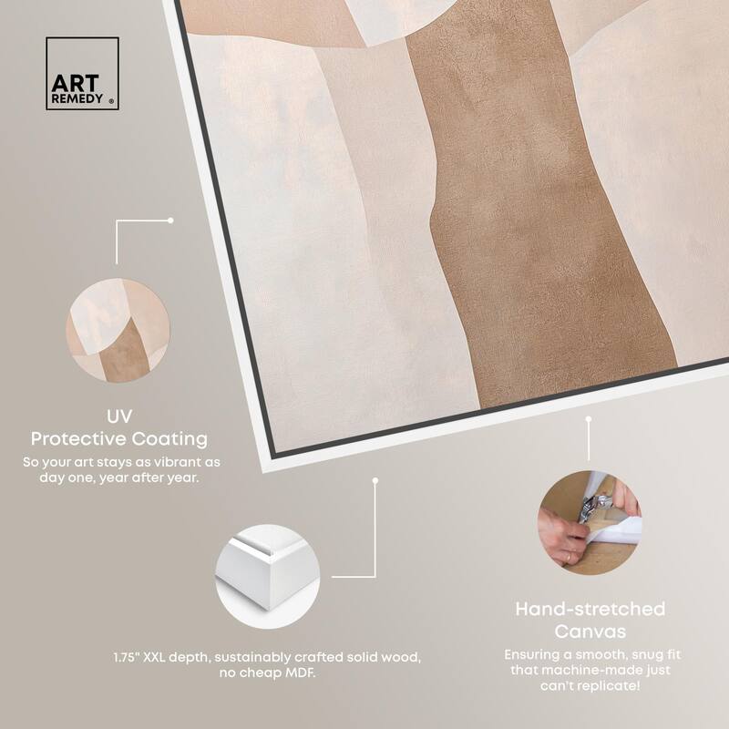 Forms in Beige I Canvas by Art Remedy