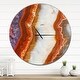 preview thumbnail 7 of 7, Designart 'Colorful Stone Stripes' Oversized Modern Wall CLock 29 in. wide x 29 in. high