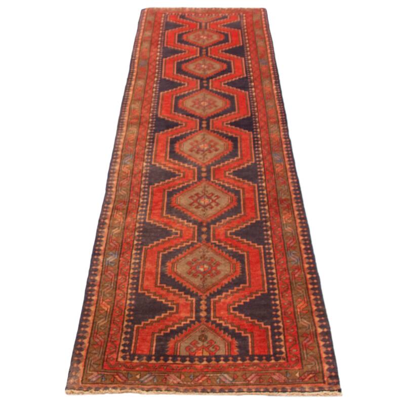 ECARPETGALLERY Hand-knotted Konya Anatolian Red Wool Rug - 3'1 x 12'6