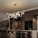 preview thumbnail 55 of 72, KAYLA 31.5" 6-Light Luxury Gold Chandelier, Modern Ceramic Leaf Branch