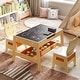 preview thumbnail 3 of 18, Costway 5-in-1 Kids' Table & Chair Set with Chalkboard, Whiteboard, 3 - See Details
