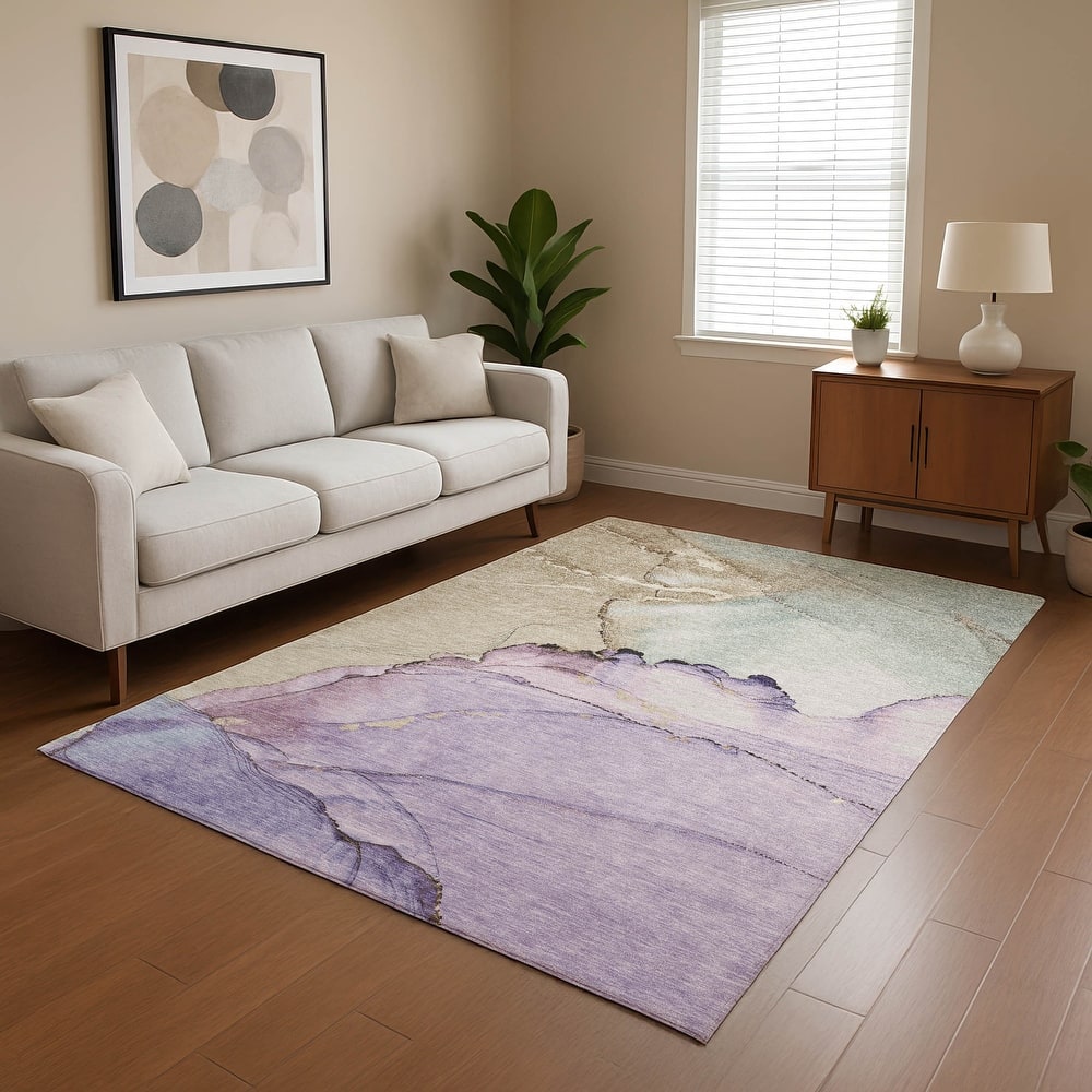 Premium Washable Super Soft Abstract Watercolor Mayfield Rug