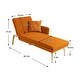 preview thumbnail 7 of 30, Colorful Velvet Sofa Accent Sofa Adjustable Loveseat Sofa with Metal Feet