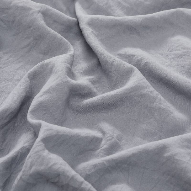 Soft Washed Microfiber Ruffle Duvet Cover Set