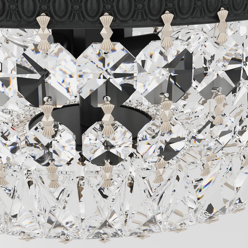 Maxax Steel Crystal Flush Mount
