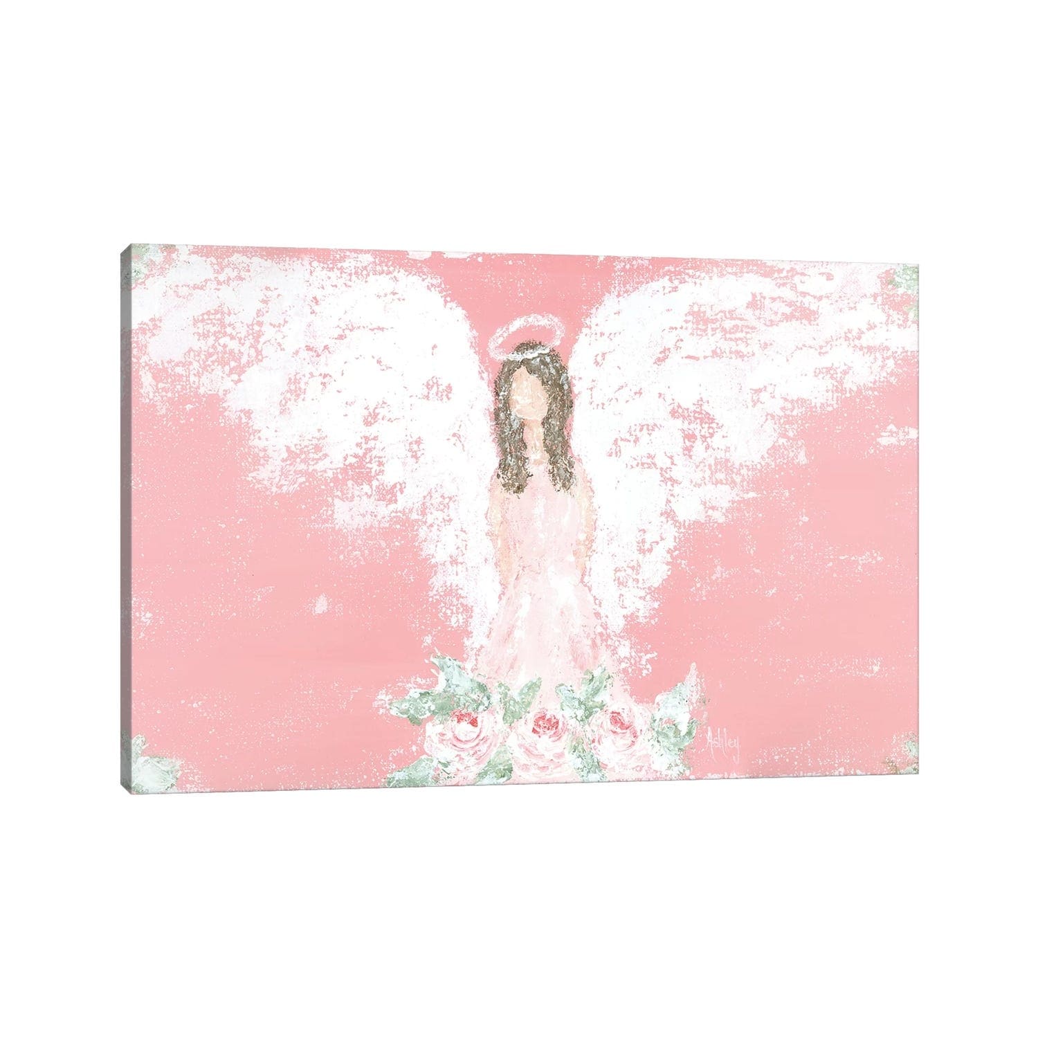 iCanvas "Tea Rose Guardian Angel" by Ashley Bradley Canvas Print