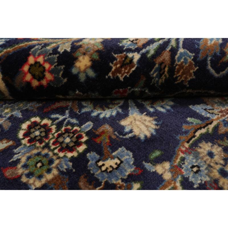 Kaszan Traditional Pictorial 200 KPSI 4'6''x7'1'' Hand Knotted Wool Navy Rug - 4' 6'' x 7' 1''