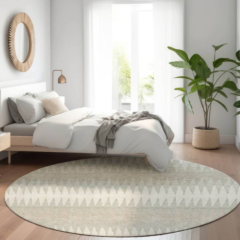 Machine Washable Indoor/ Outdoor Chantille Contemporary Rug