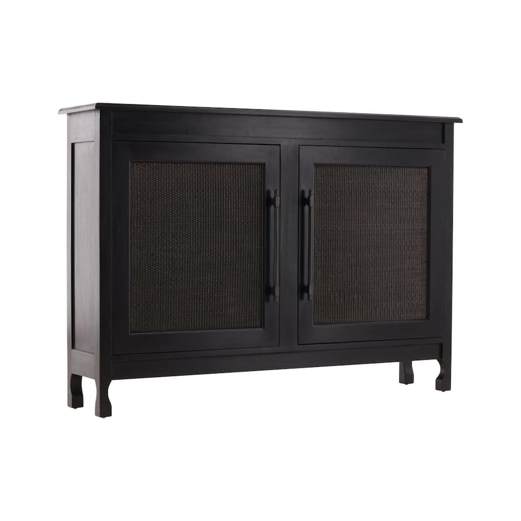 Furniture Classics Black Dalia Mahogany Storage Accent Cabinet