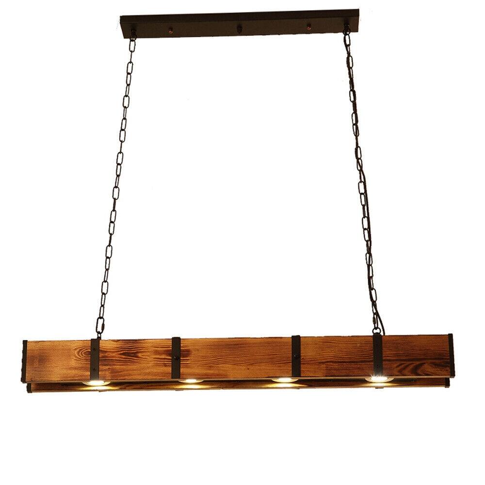 Vintage Rustic Wood Beam Ceiling Light
