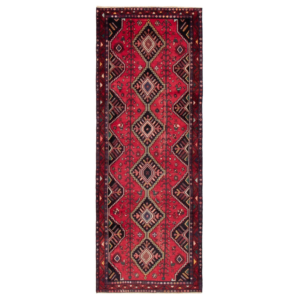 ECARPETGALLERY Hand-knotted Anadol Red Wool Rug - 4'0 x 10'10