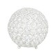 preview thumbnail 6 of 36, Elegant Designs Crystal Ball Sequin Chrome Table Lamp White