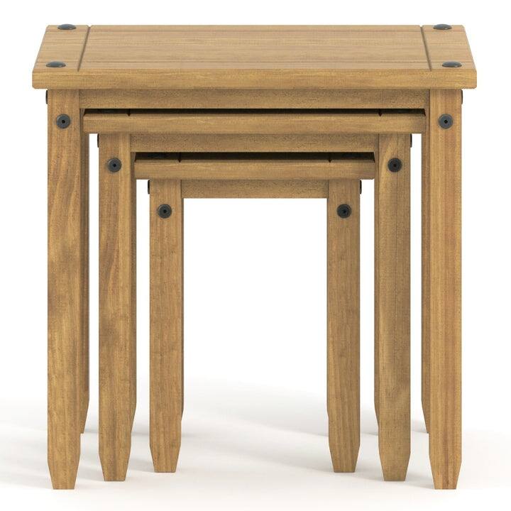 Wood Nest of 3 Tables Corona Collection | Furniture Dash