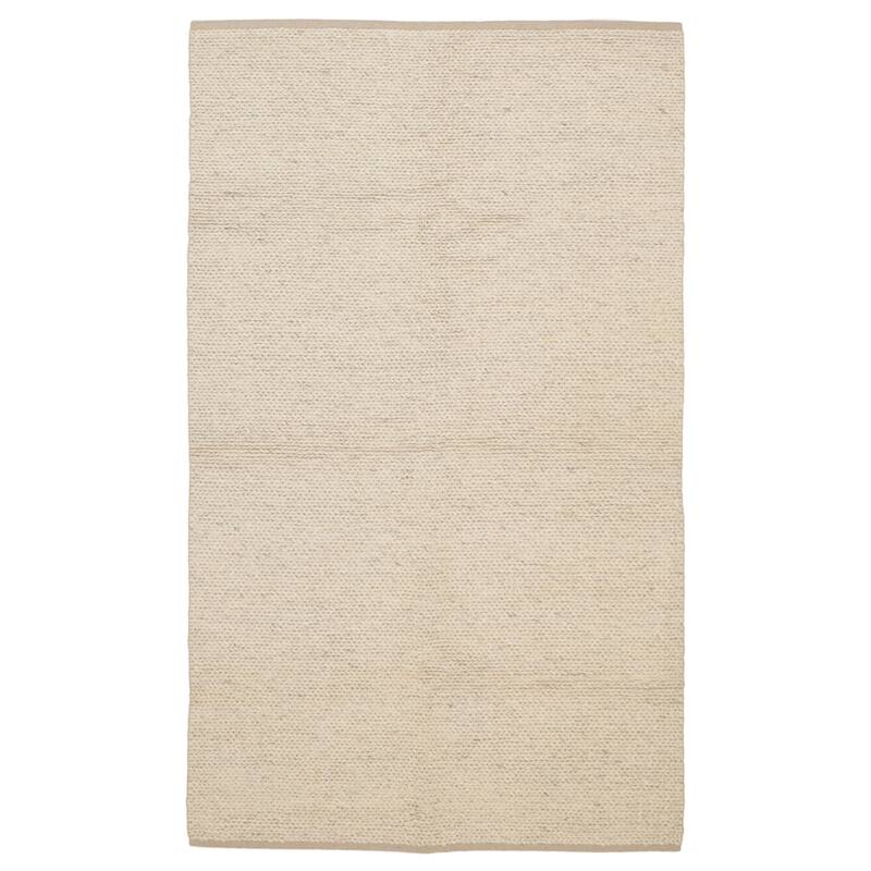 ECARPETGALLERY Braid weave Sienna Cream Wool Rug - 4'11 x 8'2