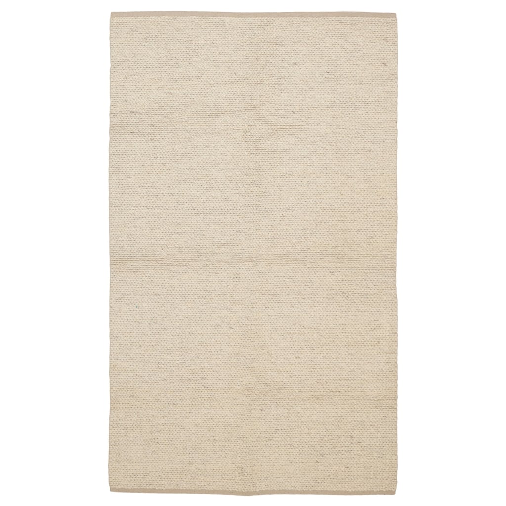 ECARPETGALLERY Braid weave Sienna Cream Wool Rug - 4'11 x 8'2