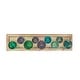 preview thumbnail 5 of 32, Wood Tray with 9 Blue & Green Glass Votive Holders