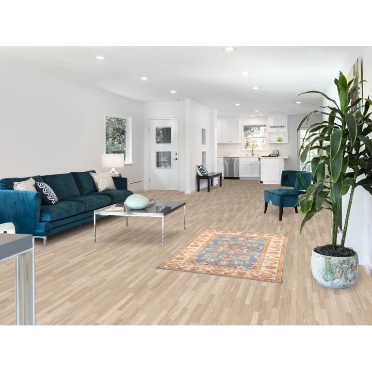 Blue Kazak Oriental Accent Rug Handmade Floral Wool Carpet - 3'3" x 4'11"