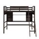 preview thumbnail 10 of 8, Space-Saving Twin Loft Bed with Desk, Shelves & Ladder