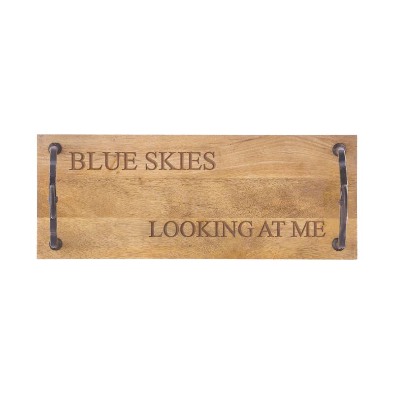 Elk Home Blue Skies Natural Wood Ornamental Accessory