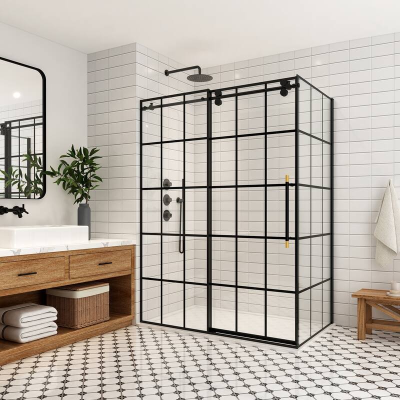 Puente Rectangle Single Sliding Framed Shower Enclosure
