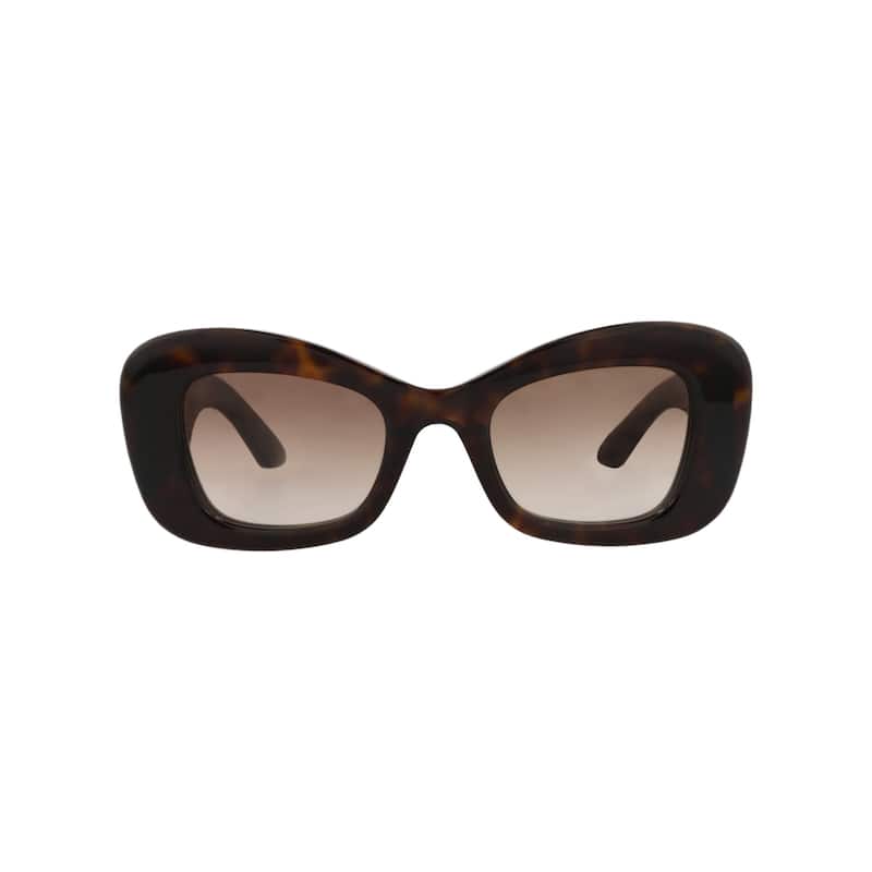 Alexander McQueen Cat Eye-Frame Recycled Acetate Sunglasses - Havana Havana Brown - NS