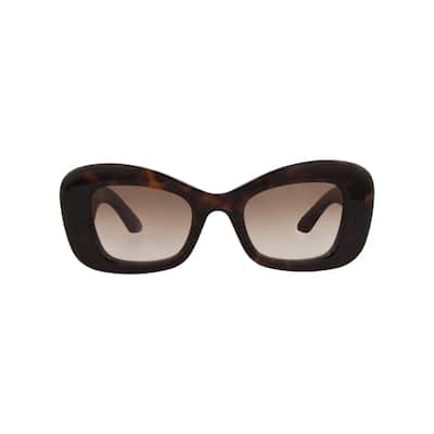 Alexander McQueen Cat Eye-Frame Recycled Acetate Sunglasses - Havana Havana Brown - NS