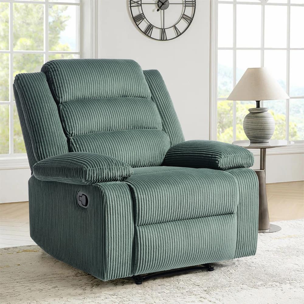 Modern 36'' W Cotton/ Corduroy Push Back Manual Recliner Chair