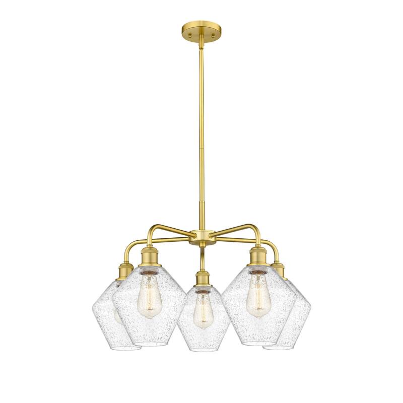 Innovations Lighting Cindyrella - 5 Light 8" Stem Hung Chandelier - Satin Gold/Seedy
