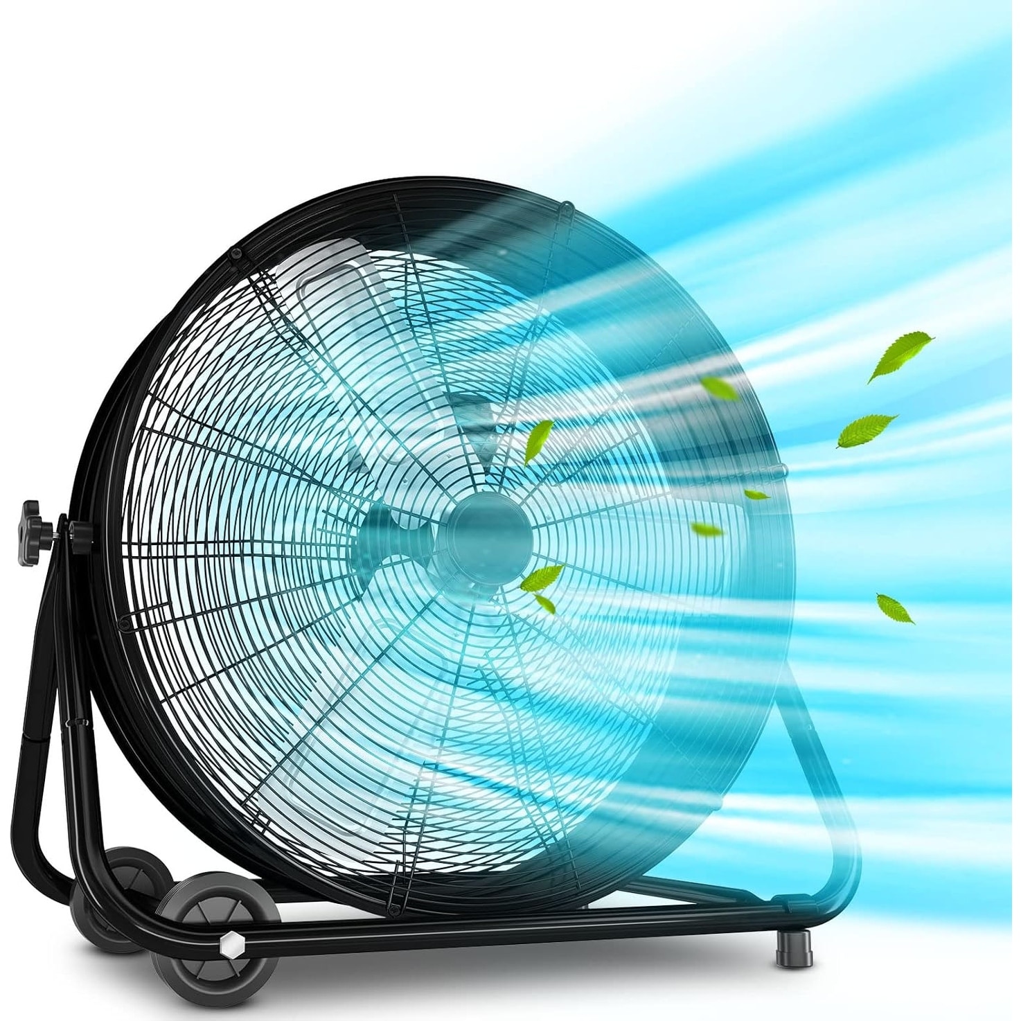 24 in. High Velocity Industrial Drum Fan with Casters and Handle