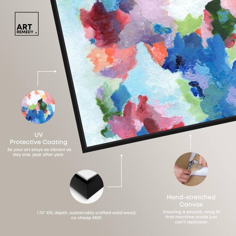 Bold Color Swirlz Canvas Set of 2 by Art Remedy
