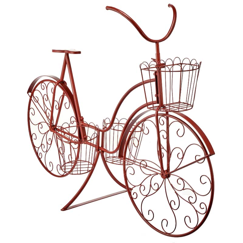 48" Metal Garden Bicicle With Planters