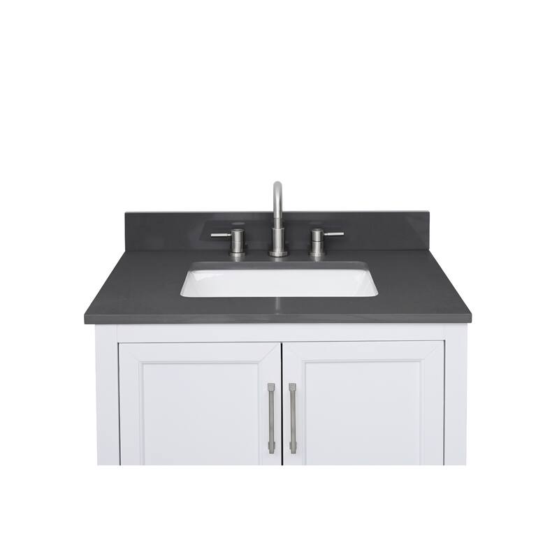 Avanity Quartz Vanity Top with Rectangular Undermount Sinks