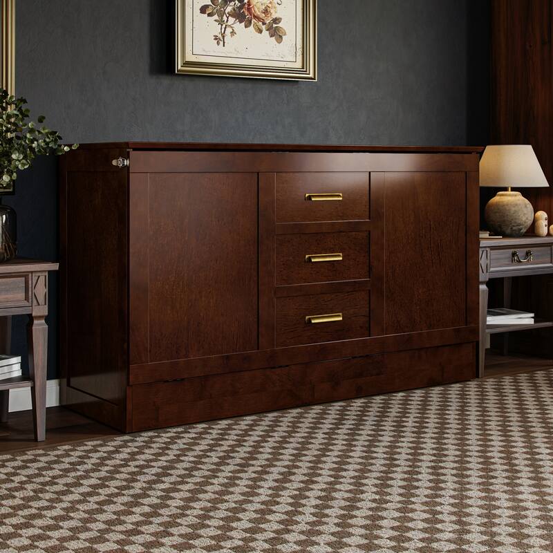 AFI Charleston Murphy Bed Chest with 6" Mattress