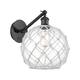 Option Clear Glass with White Rope / Matte Black