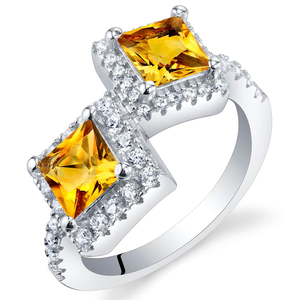 Sterling Silver 1 ct Citrine Birthstone Ring