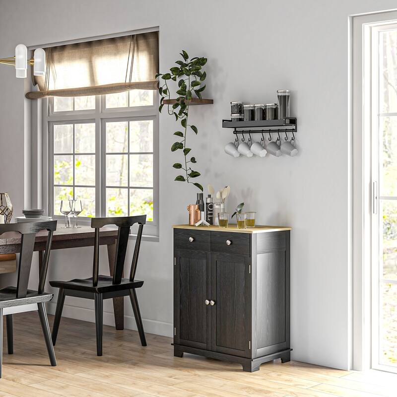 Stylish Kitchen Storage Cabinet with 2 Drawers and Versatile Uses for Home