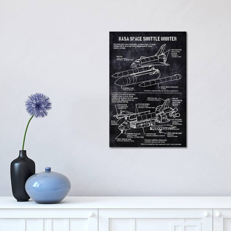 iCanvas "nasa space shuttle orbiter" by Joseph Fernando Canvas Print - 18x12x1.5