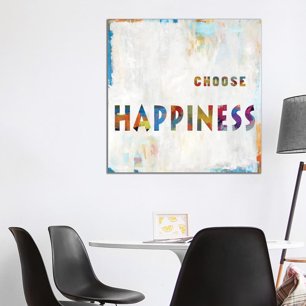 iCanvas "Choose Happiness In Color" by Jamie MacDowell Canvas Print