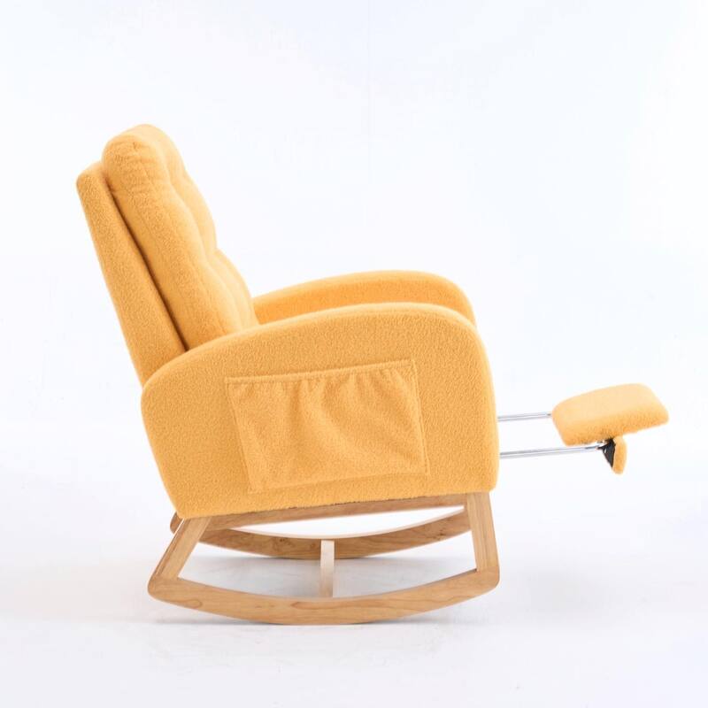 Nursery Rocking Chair - 39.76" Tall with Flip-Down Ottoman