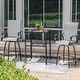 preview thumbnail 1 of 8, Nuu Garden Black 3-Piece Patio Bar Set, Swivel Design gray and black