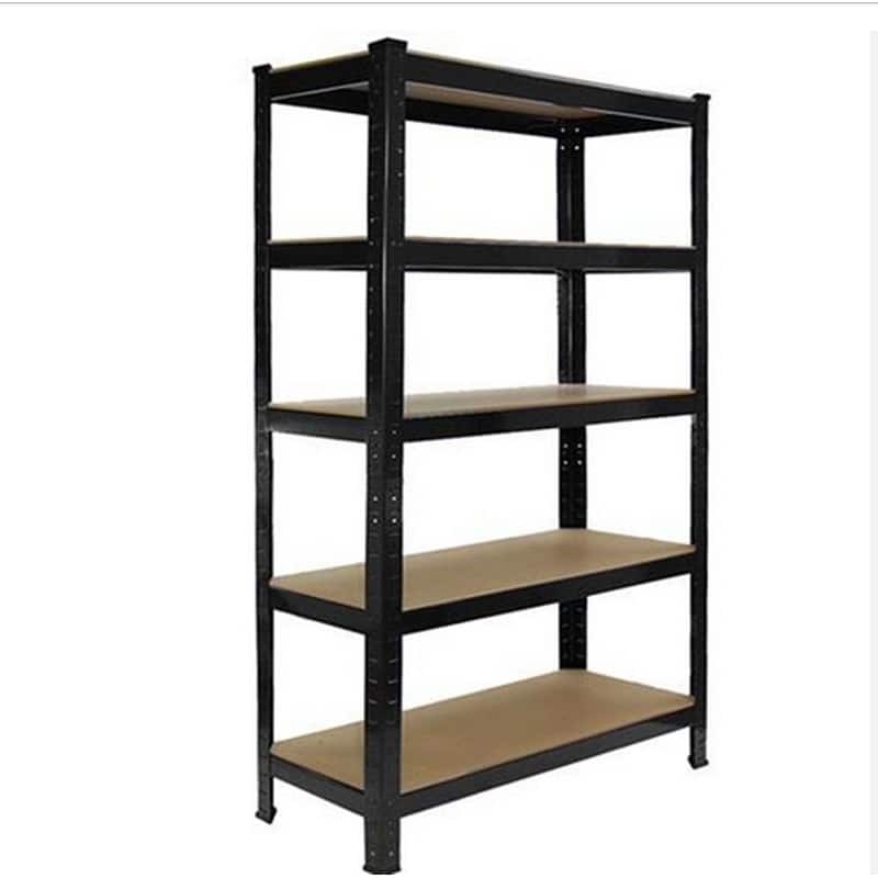 5 Tier Heavy Duty Metal Shelving Rack Unit Garage Storage Shelf Black