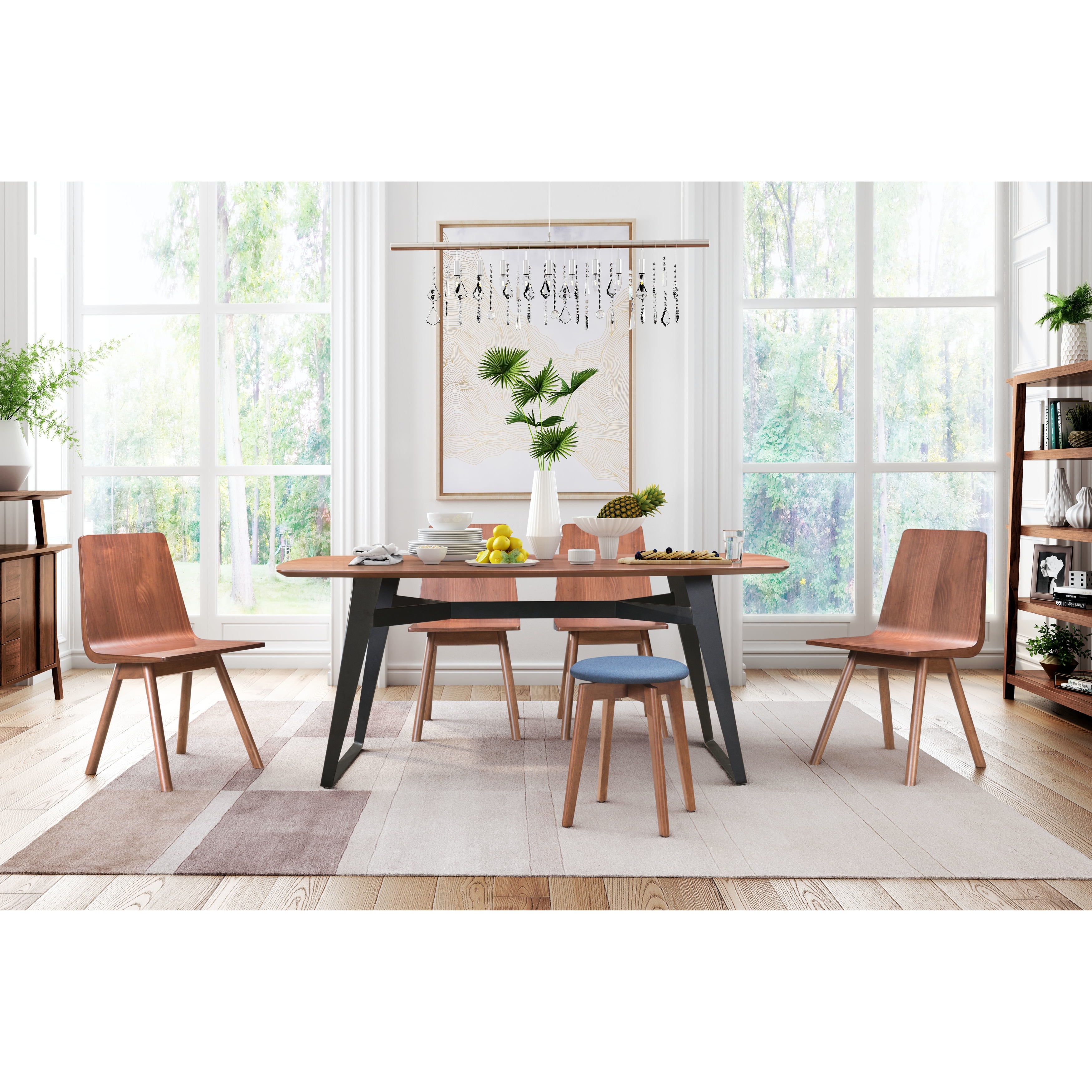 Audrey Dining Chair Set Of 2 Walnut Overstock 24072615