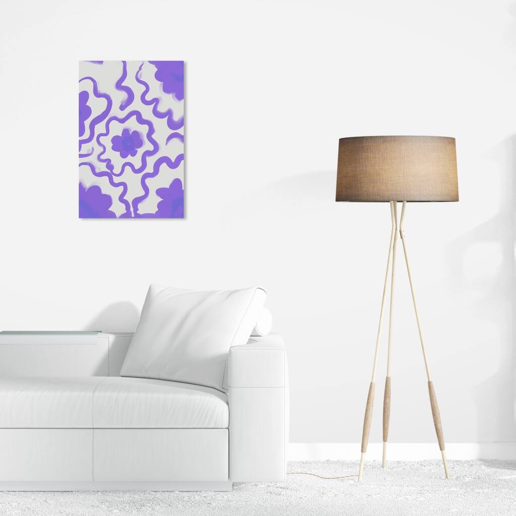 Wynwood Studio Canvas Abstract Violeta s Pattern Purple and Pastel Purple Modern & Contemporary Wall Art Canvas Print