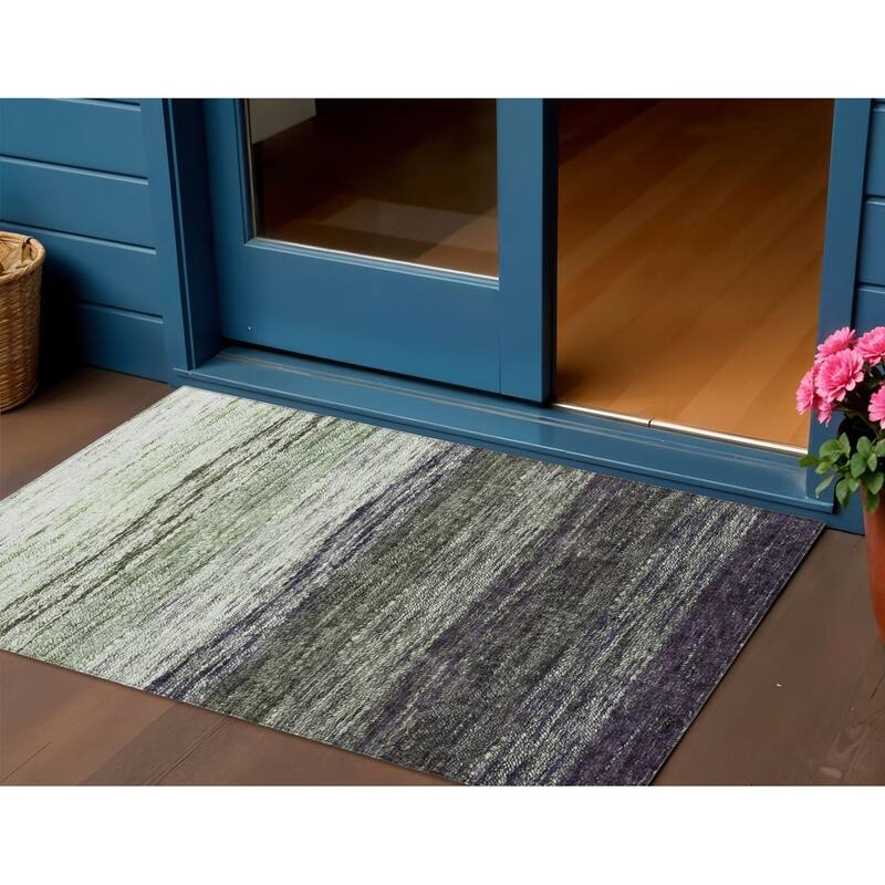 HomeRoots Ombre Transitional Rectangle Outdoor Rug - 3' x 5'
