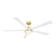 Option Brushed Satin Brass-Matte White Blades
