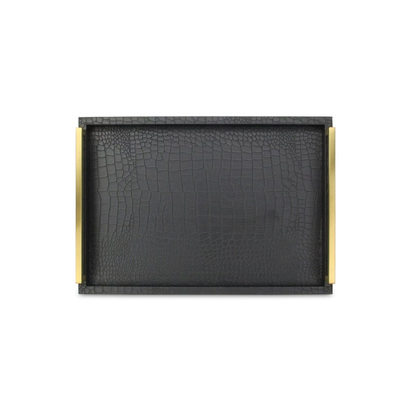 Lusan Black Vinyl Tray Set