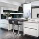 Bar Stools Adjustable Armless Swivel PU Leather Barstools Set of 2