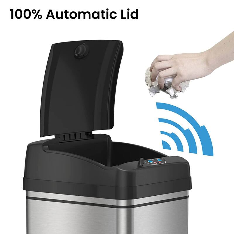 iTouchless 13 Gal 2.5 Gal Sensor Kitchen & Bathroom Trash Can Set